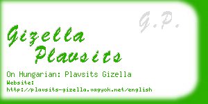 gizella plavsits business card